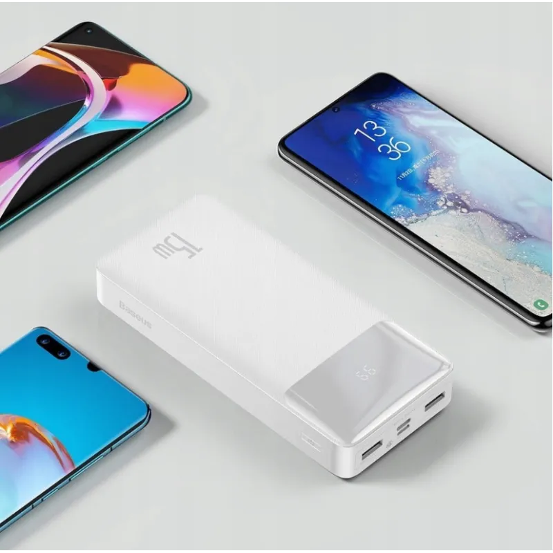Универсальная мобильная батарея Powerbank 20000mah Baseus Bipow 15w USB-C PD QC Samsung AFC