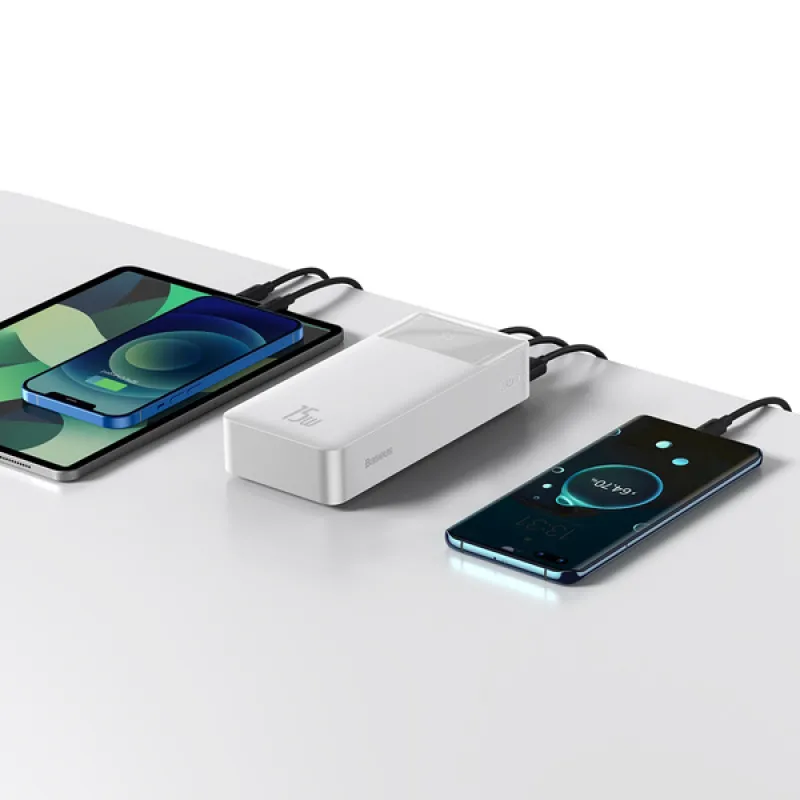 Универсальная мобильная батарея Powerbank 30000mah Baseus Bipow 15w USB-C PD QC Samsung AFC