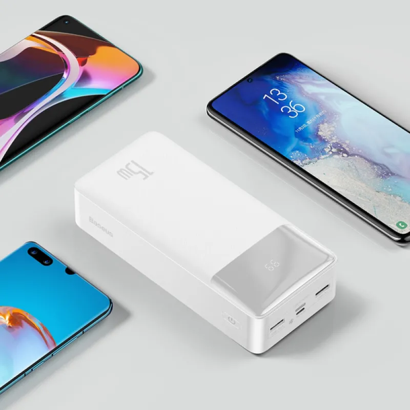 Универсальная мобильная батарея Powerbank 30000mah Baseus Bipow 15w USB-C PD QC Samsung AFC