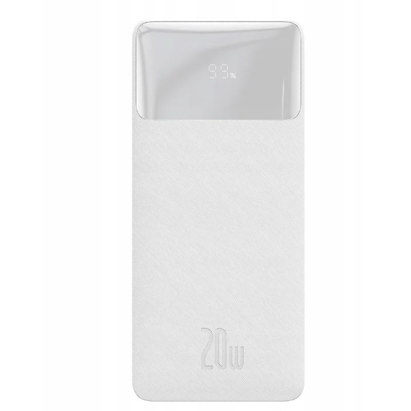 Універсальна мобільна батарея Powerbank Baseus Bipow Digital Display 20000mah 20w White (PPDML-M02)