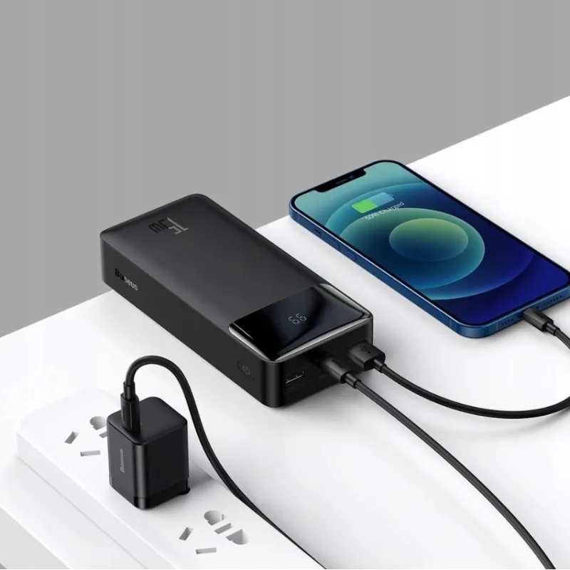 Універсальна мобільна батарея Powerbank Baseus Bipow Digital Display 20000mah 20w White (PPDML-M02)