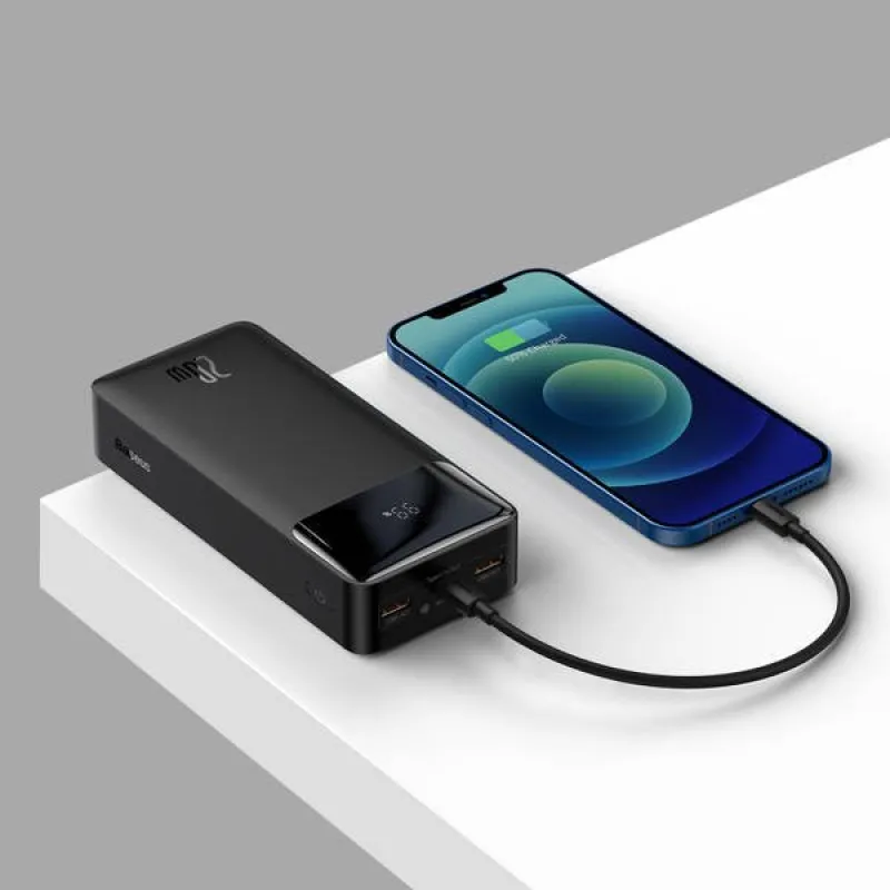 Универсальная мобильная батарея Powerbank 30000mah Baseus Bipow 20w Quick Charge