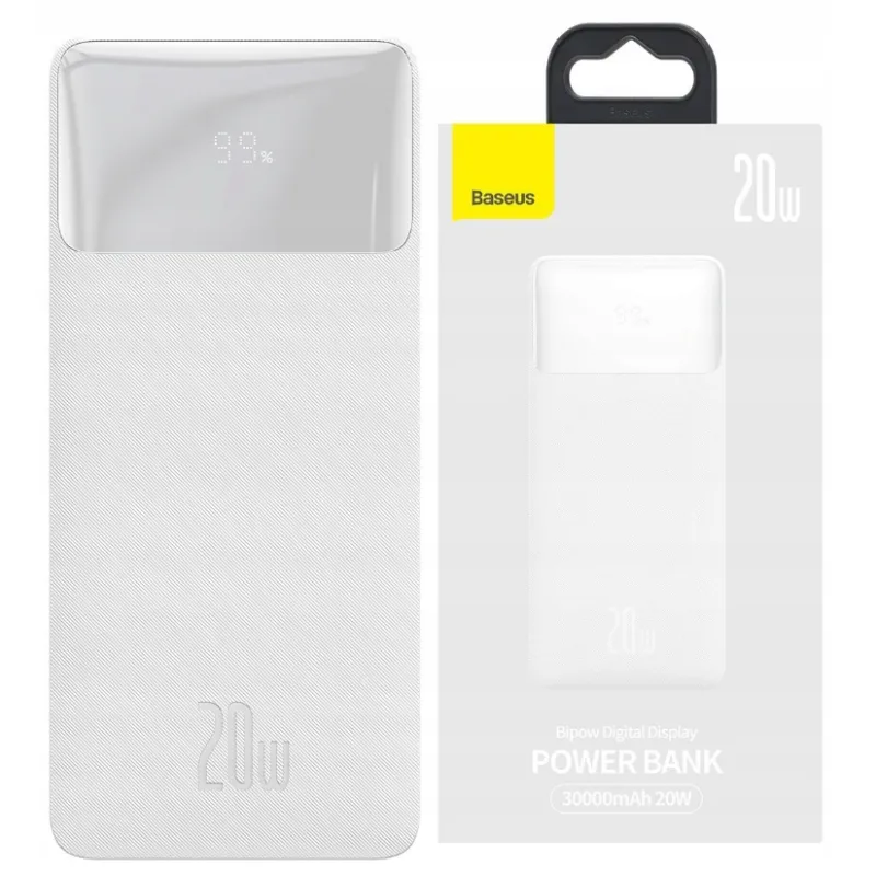 Универсальная мобильная батарея Powerbank 30000mah Baseus Bipow 20w Quick Charge