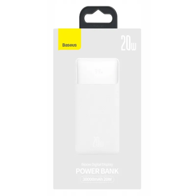 Универсальная мобильная батарея Powerbank 30000mah Baseus Bipow 20w Quick Charge
