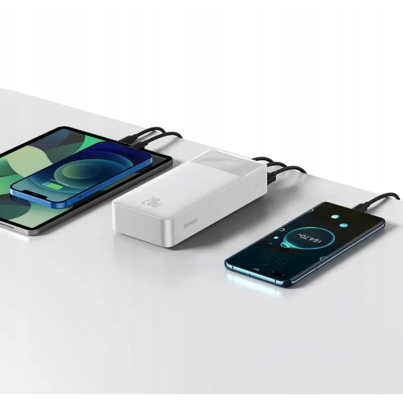 Универсальная мобильная батарея Powerbank 30000mah Baseus Bipow 20w Quick Charge