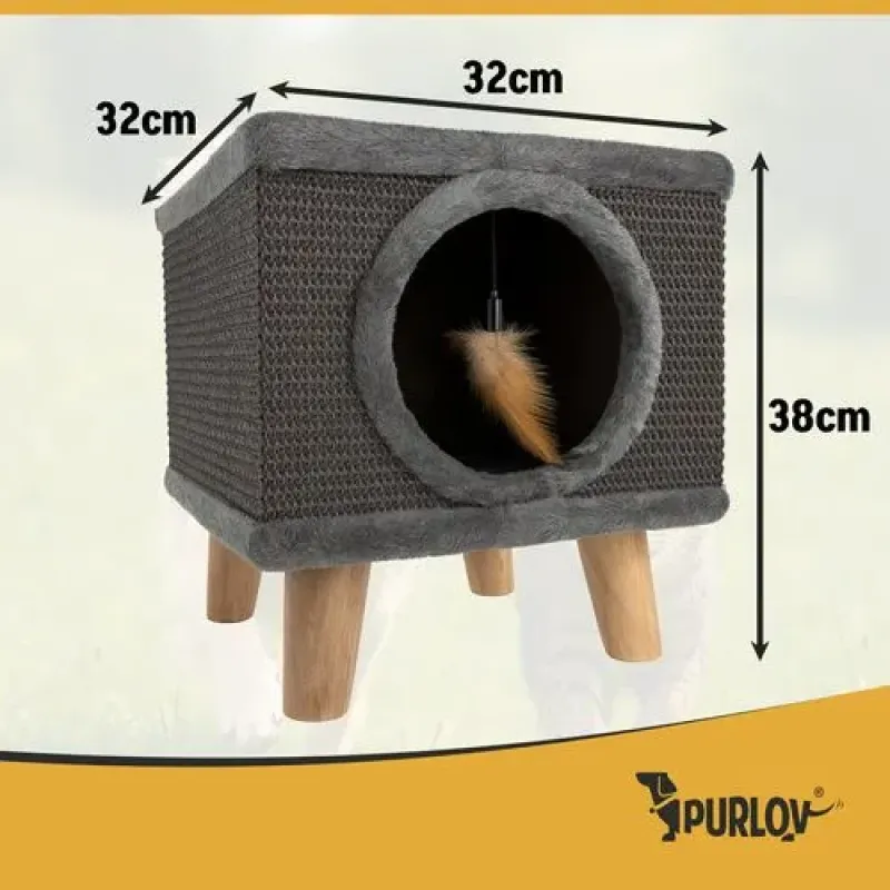 Будиночок з лежаком для кота 2в1 Purlov 26215