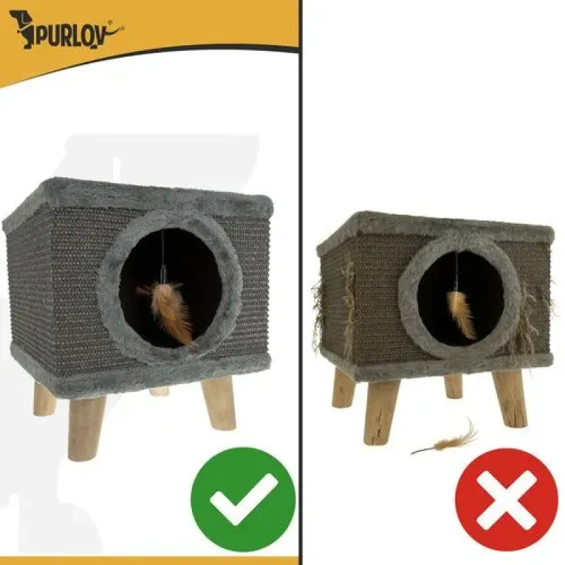Будиночок з лежаком для кота 2в1 Purlov 26215