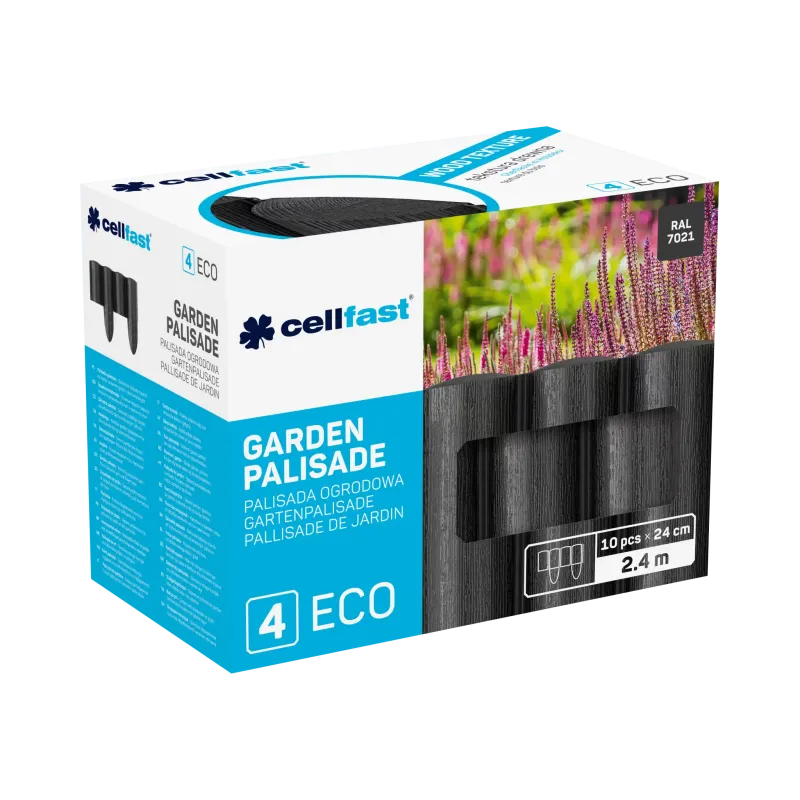Декоративный садовый заборчик Cellfast 4 ECO 34-032 Антрацит