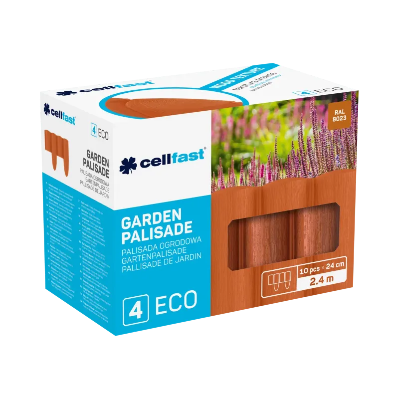 Декоративный садовый заборчик для клумбы Cellfast 4 ECO 34-033 Терракотовый