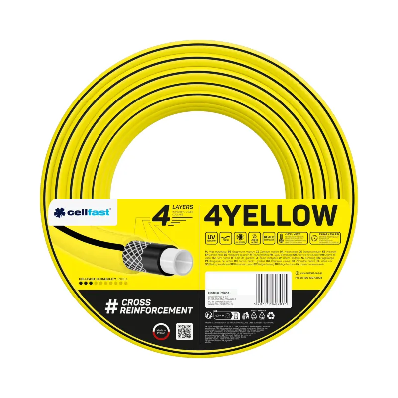 Садовый шланг для полива Cellfast 4Yellow 3/4" (19 мм) 30 м (арт. 10-521)