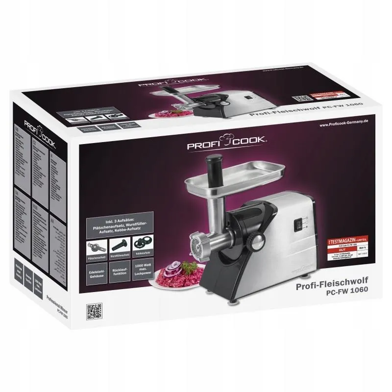 Електром'ясорубка ProfiCook PC-FW 1060 : Надійна м'ясорубка для вашої кухні